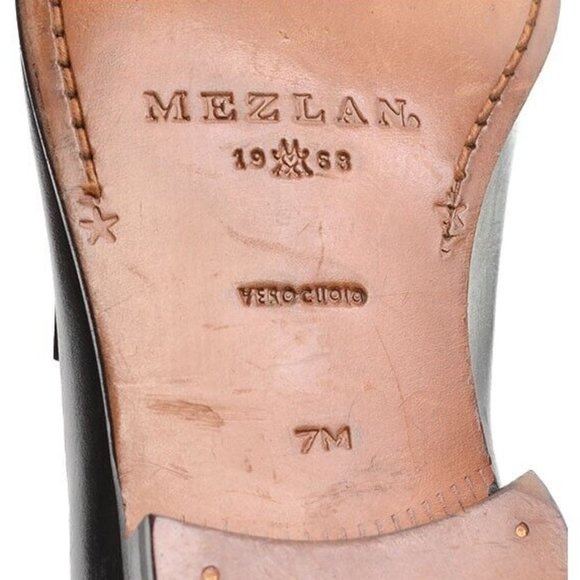 Men Mezlan 16097 Black Leather Penny Loafers 7 M New - Picture 7 of 8